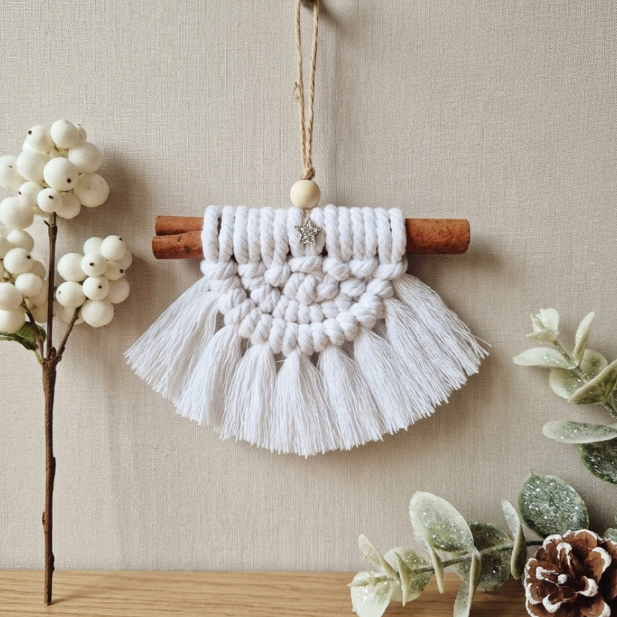 Boho Semi Luna Decoration - White