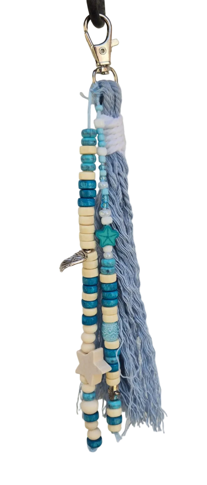 Boho Key Ring - Azure